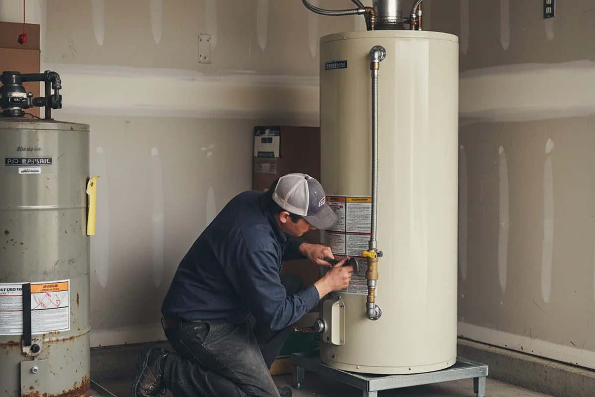 Water heater and shutoff valve replacement in Crum Lynne